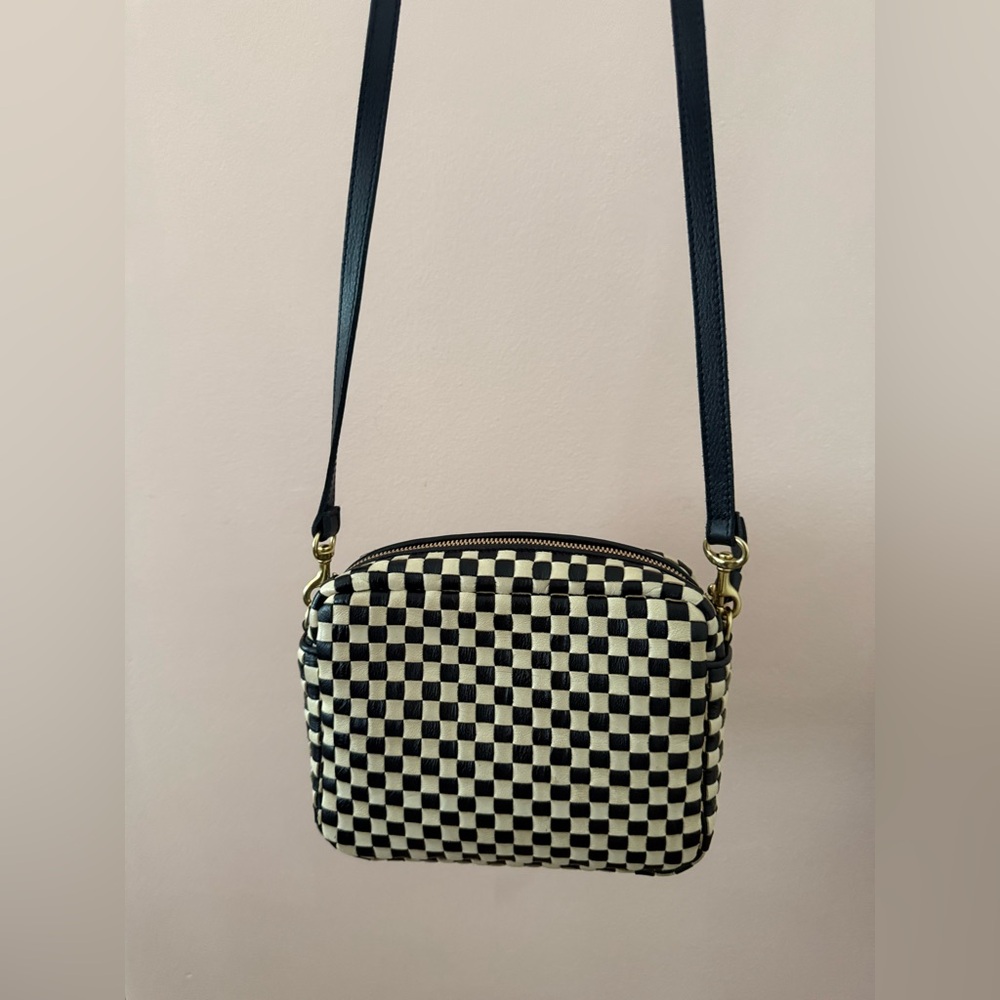 Clare V. Checkered Woven Midi Sac